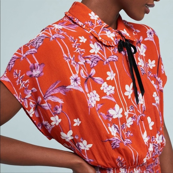 VERY RARE Corey Lynn Calter Clementine dress Size Large orange Anthropologie - Picture 2 of 4